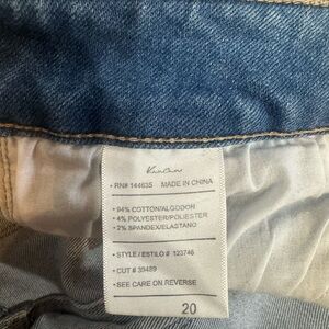 Kancan jeans, size 20, blue, with fringe at the bottom, smoke-free home.